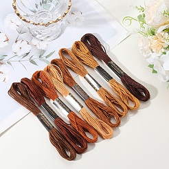 8 моток 8 цвета 6-слойная полиэфирная мулине для вышивания&nbsp;OCOR-CY0002-09A