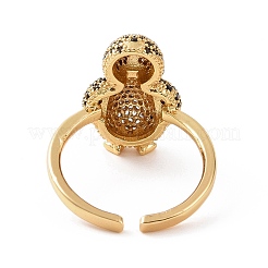 Открытое кольцо-манжета с кубическим цирконием и пингвином RJEW-G283-02G