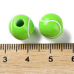 Непрозрачные акриловые европейские бусины с распылением SACR-P031-26B-02