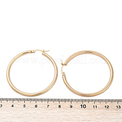 201 большие серьги-кольца из нержавеющей стали EJEW-F205-14G-B