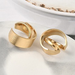 Серьги-каффы из нержавеющей стали 304 в форме буквы С EJEW-K268-61G