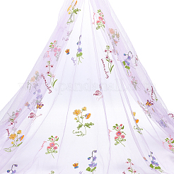 2 ярд полиэстеровой вышивки 3D цветочная сетчатая ткань DIY-WH0622-383D