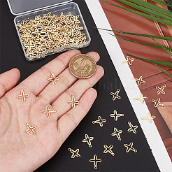 100 шт. 201 нержавеющая сталь миниатюрные крестики-подвески FIND-UN0003-99