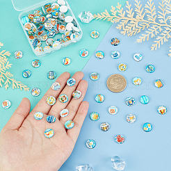 100шт стеклянные кабошоны GLAA-PH0001-92