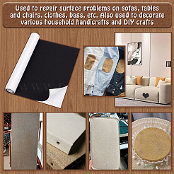 Льняная самоклеящаяся ткань DIY-WH0580-40B-03