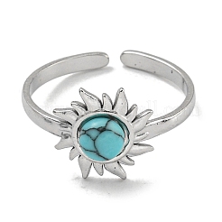 Кольца-манжеты из синтетической бирюзы из нержавеющей стали 304 G-Z056-01P-03