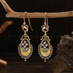 Овальные серьги-подвески из искусственного жемчуга&nbsp;FS-WG8B302-01