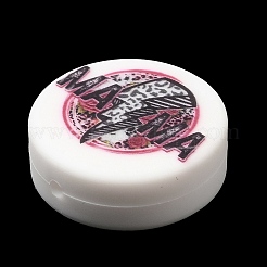 Плоские круглые экологически чистые силиконовые бусины пищевого качества&nbsp;LS-SIL-Q017-03D