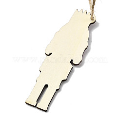 9 шт. подвеска в виде щелкунчика из дерева HJEW-F020-01