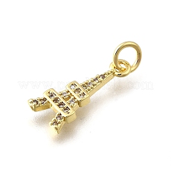 Латунные микропаве прозрачные подвески с фианитом KK-F899-13G
