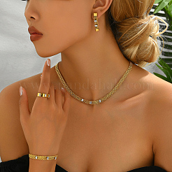 Комплекты из ретро-винтажных цепочек из нержавеющей стали 201 с кубическим цирконием PB7445