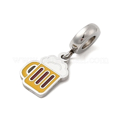 304 нержавеющая сталь эмалированная европейские подвески-шармы STAS-D153-05D-P
