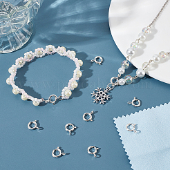 925 стерлингового серебра застежками пружинного кольца&nbsp;STER-BBC0007-81S-04