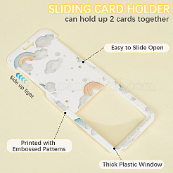 Пластиковый чехол для удостоверения личности с полиэстеровым шнурком AJEW-WH20017-33G