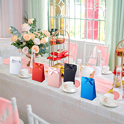 Прямоугольные блестящие бумажные подарочные пакеты CARB-TAC0002-05A