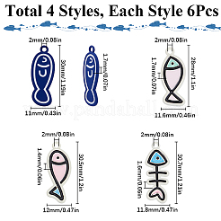 24шт 4 цвета сплава эмалевые подвески&nbsp;FIND-SC0012-04