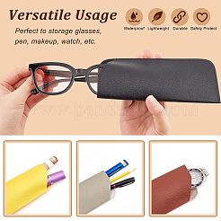 12 шт. 6-цветный футляр для очков из искусственной кожи pu AJEW-NB0003-69