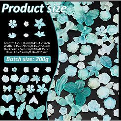 200 г прозрачных акриловых бусин&nbsp;OACR-NB0001-53D