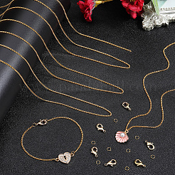 Набор для самостоятельного изготовления латунных цепочек-браслетов и ожерелий DIY-SP0001-11G