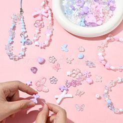 450 шт. 3-х цветные прозрачные и непрозрачные акриловые бусины&nbsp;TACR-FS0001-68