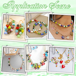 180 шт. 6 стиля стеклянных бусин миллефиори ручной работы LAMP-LT0001-07