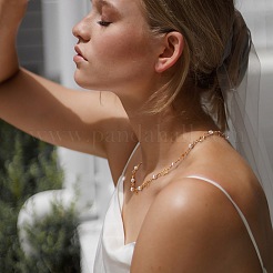 Латунная цепочка из бисера ручной работы CHC-SZ0001-20