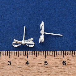 Серьги-гвоздики из стерлингового серебра s925&nbsp;EJEW-R015-02S