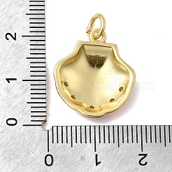 Подвески из латуни микропаве с фианитами и эмалью KK-H092-05G