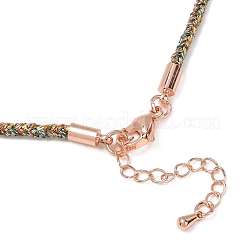 Изготовление ожерелий из круглого нейлонового хлопкового шнура диаметром 2.5 мм&nbsp;NJEW-C106-01RG