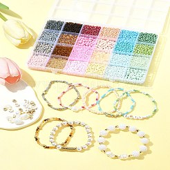 Наборы для самостоятельного изготовления бисерных бусинок из стекла DIY-FS0008-15