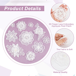 Ahademaker 20 шт. 10 стильные пришивные нашивки для одежды из полиэстера с компьютерной вышивкой&nbsp;PATC-GA0001-05