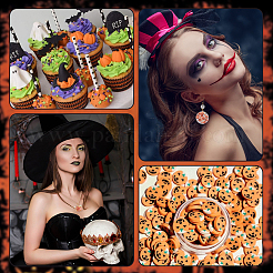 Кабошоны из полимерной глины ручной работы на тему Хэллоуина CLAY-SC0002-01