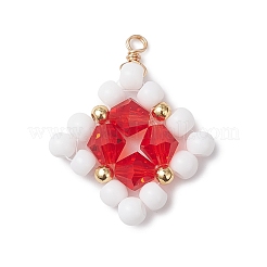 4шт 4 цвета стеклянные подвески&nbsp;PALLOY-TA00354