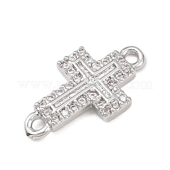 Подвески-соединители с микропаве из прозрачного кубического циркония из латуни&nbsp;KK-P339-04P