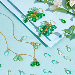 96шт 8 цвета прозрачные стеклянные подвески PALLOY-PH01853