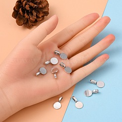 Клей из сплава в тибетском стиле на плоских подушечках для подвесок&nbsp;X-TIBEP-1124-AS-FF