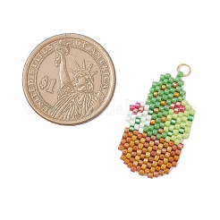 Подвески в виде кактусов из стеклянных бус&nbsp;PALLOY-MZ00898-05