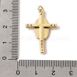 Латунные микропаве прозрачные подвески с фианитом&nbsp;KK-K419-11G