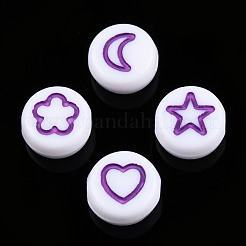 Белые непрозрачные акриловые бусины&nbsp;MACR-N008-41G