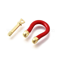 Латунные эмалированные d-образные кольца анкерные застежки-дужки KK-P201-01G-J