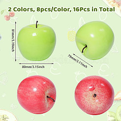 16шт 2 цвета пенопласта имитация яблока&nbsp;DJEW-CA0001-42