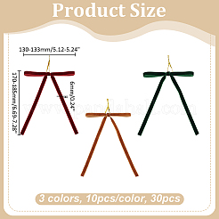 30шт. 3-х цветный бархатный бант&nbsp;AJEW-ME0001-53