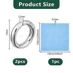 2 шт.925 кольца-пружинки из стерлингового серебра&nbsp;STER-DC0001-76