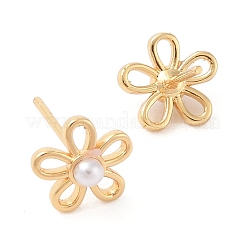 Серьги-гвоздики из латуни для женщин&nbsp;EJEW-G394-42G