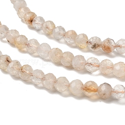 Природный желтый кварц нитей бисера G-RM2025524-A03-4mm