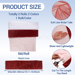 2 рулон полиэфирной ткани 2 цветов&nbsp;AJEW-TA0002-65A-03