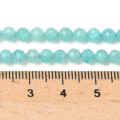 Природных амазонит бисер нитей G-E411-43-4mm-01