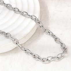 Ожерелья из витой цепочки из нержавеющей стали 201 толщиной 5 мм&nbsp;NJEW-K302-11P