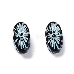 Черные непрозрачные акриловые бусины&nbsp;OACR-G016-29A