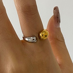 Кольца-манжеты из нержавеющей стали 304 для женщин&nbsp;RJEW-K296-04GP